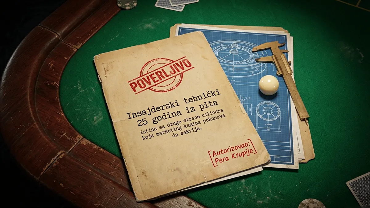 Poverljiva dokumentacija i inženjerski alati na zelenoj čoji koji dokazuju 25 godina operativnog iskustva Pere Krupijea.